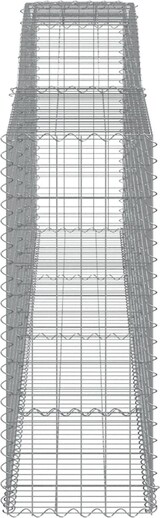 thumbnail of vidaXL Gabionen mit Hochbogen 15 Stk 400x50x120/140cm Verzinktes Eisen