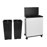 thumbnail of SR2X30 Sensor afvalbak Afvalbak 2 compartimenten 60 liter incl. binnenemmer Wielen Wit