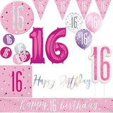 thumbnail of 16. Geburtstag Deko rosa pink silber Party Dekoration Set Mädchen Geburtstagsdeko Jubiläum