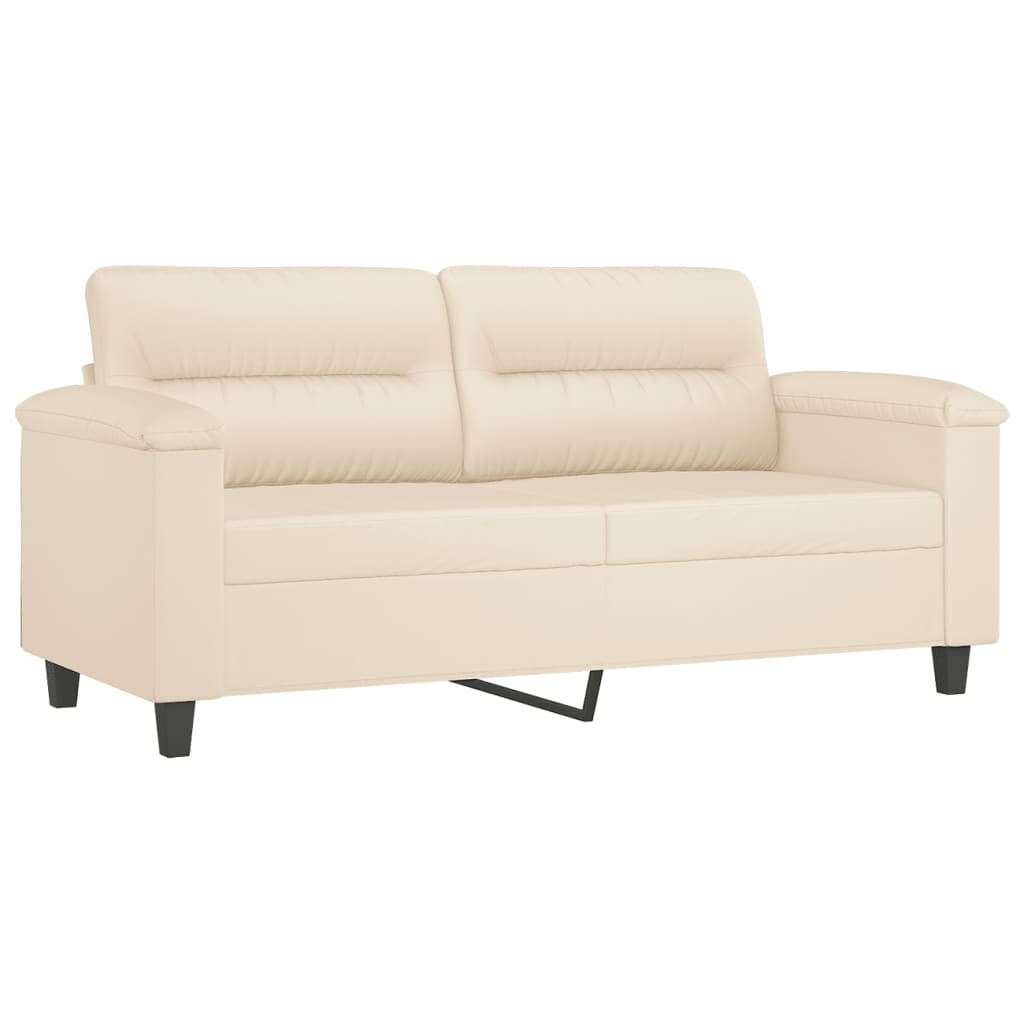 vidaXL 2-Sitzer-Sofa Beige 140 cm Mikrofasergewebe