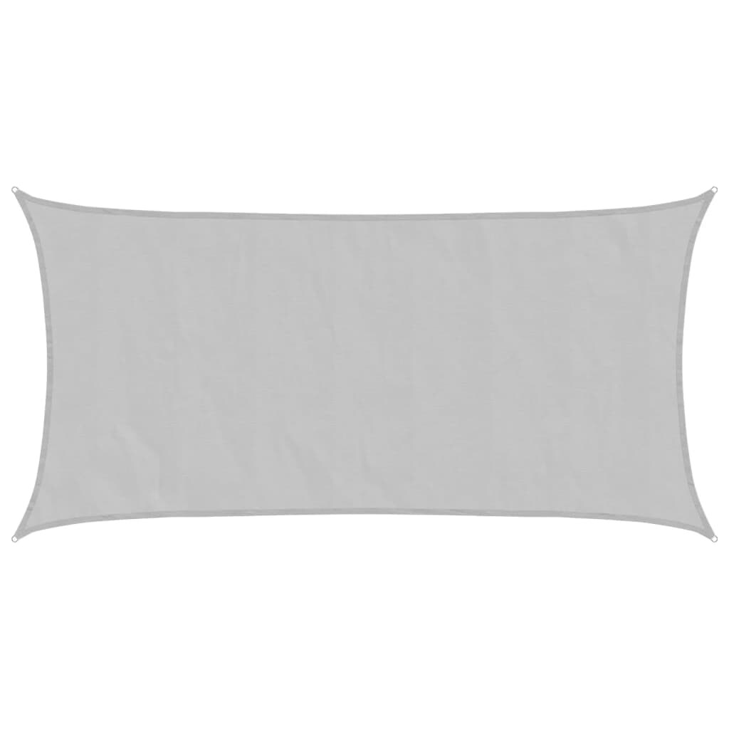 Toldo de vela poliéster oxford 100% gris claro 4,5x2,5 m