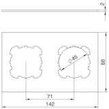 thumbnail of OBO Bettermann Abdeckplatte T12L P2S 9011 7408180