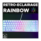 thumbnail of Clavier de jeux - the g-lab - keyz-hydrogen-w/fr - membrane 60 blanc