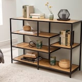 thumbnail of Bibliotheekkast Met 5 Houten Planken - Ruimtebesparende Kast - Bruin