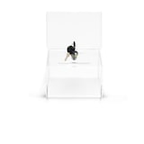 thumbnail of Spendenbox Acryl mit Schilderhalter & Schloß