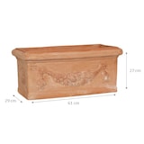 thumbnail of Biscottini Vasi per fiori 61x29x27 cm - Vaso rettangolare in Terracotta - Fioriera esterno da giardino - Vasi da interno - Cassetta per fiori balcone