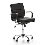 thumbnail of Sillón de Oficina Fenix reclinable Negro, Piel sintética, Altura Ajustable, Diseño ergonómico