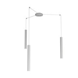 thumbnail of Sospensione Tubolare Moderna Round Tube 3 Luci In Metallo Grigio