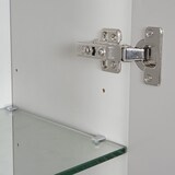 thumbnail of Armario de pared HWC-B19, armario midi armario alto muebles de baño, alto brillo 150x30cm ~ gris