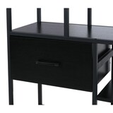 thumbnail of Regal HWC-P11, Regalschrank Bücherregal Standregal, Schubladen Industrial MDF Metall Melamin 150x81x33cm ~ schwarz