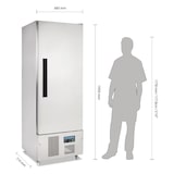 thumbnail of Congelador de 1 porta, Slimline, aço inoxidável, refrigeração a ar, com fechadura, Polar 440L G591