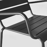 thumbnail of Fauteuil relax et repose pied en métal anthracite