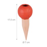 thumbnail of Relaxdays Tonkegel Basketball, 4er Set, Bewässerungskugeln, für 1,5L PET-Flaschen, Gießhilfe, Keramik, orange/terrakotta