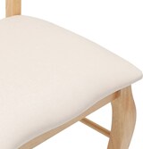thumbnail of Esszimmerstühle RESZ mit Kissen 2er Set Hellbraun-Creme Massivholz | Küchenstuhl Wohnzimmerstühle Essstühle bequem