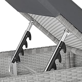 thumbnail of tectake 2 tumbonas de polirratán con estructura de aluminio y mesa  Gris Claro