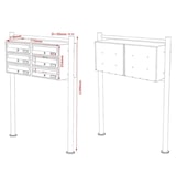 thumbnail of Helloshop26 - Doppelblock aus 6 freistehenden Briefkästen mit weißen Briefeinwürfen 16_0000148