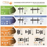 thumbnail of Support Orientable Pour Tv De 32 à 70 Avec 3 Articulations Mbg France - H3270-3a