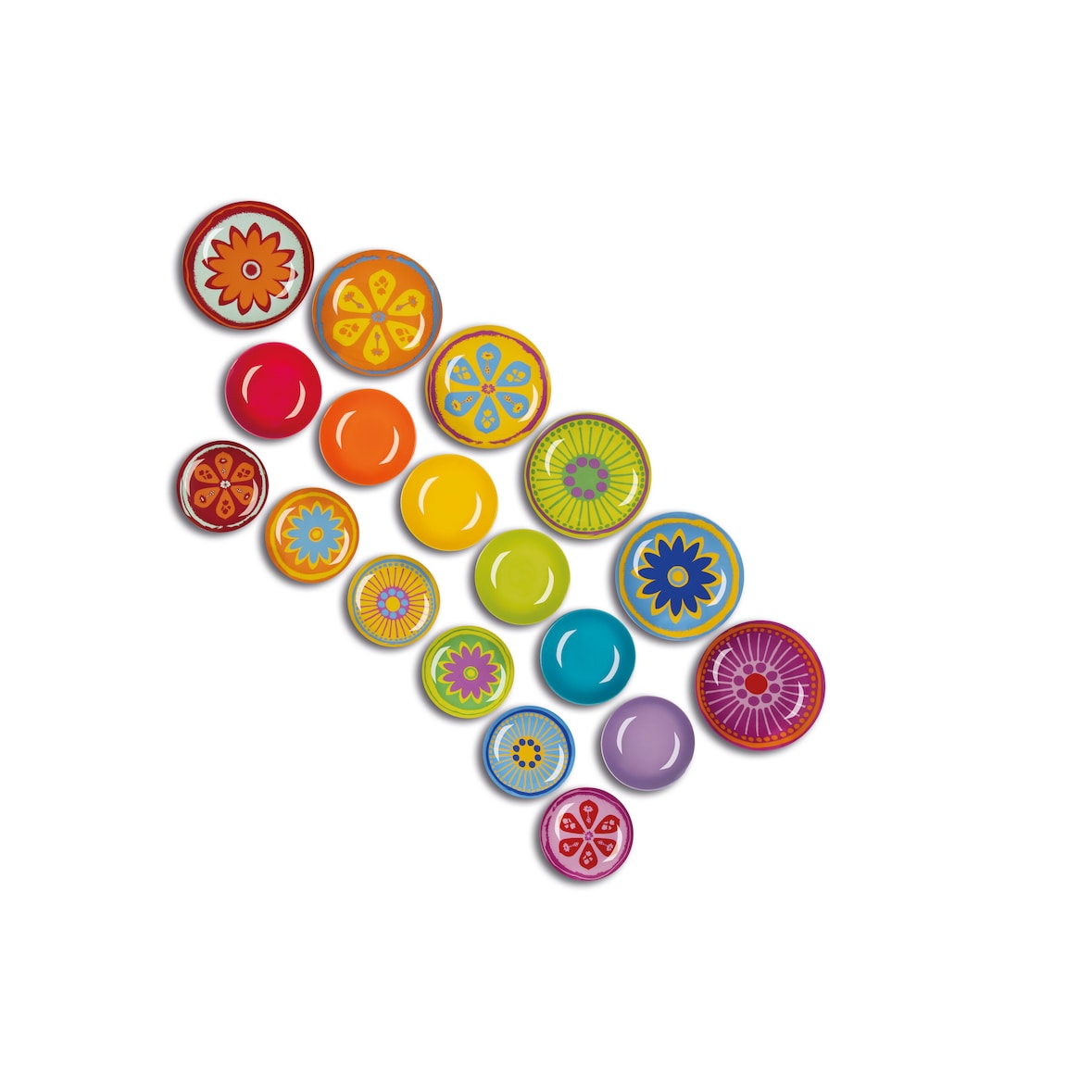 Excelsa Geschirrset 18-Teiliges Spring Porzellan bunt