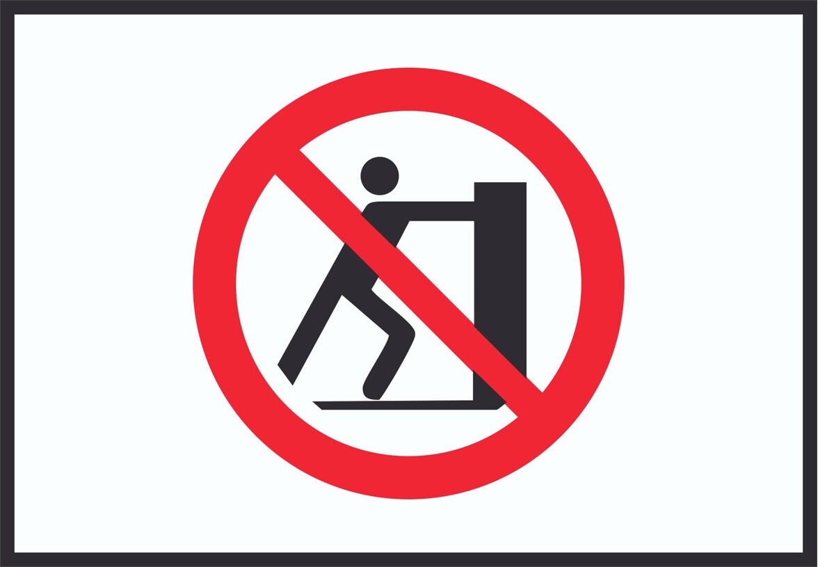 Nicht schieben Symbol Schild A1 (594x841mm)