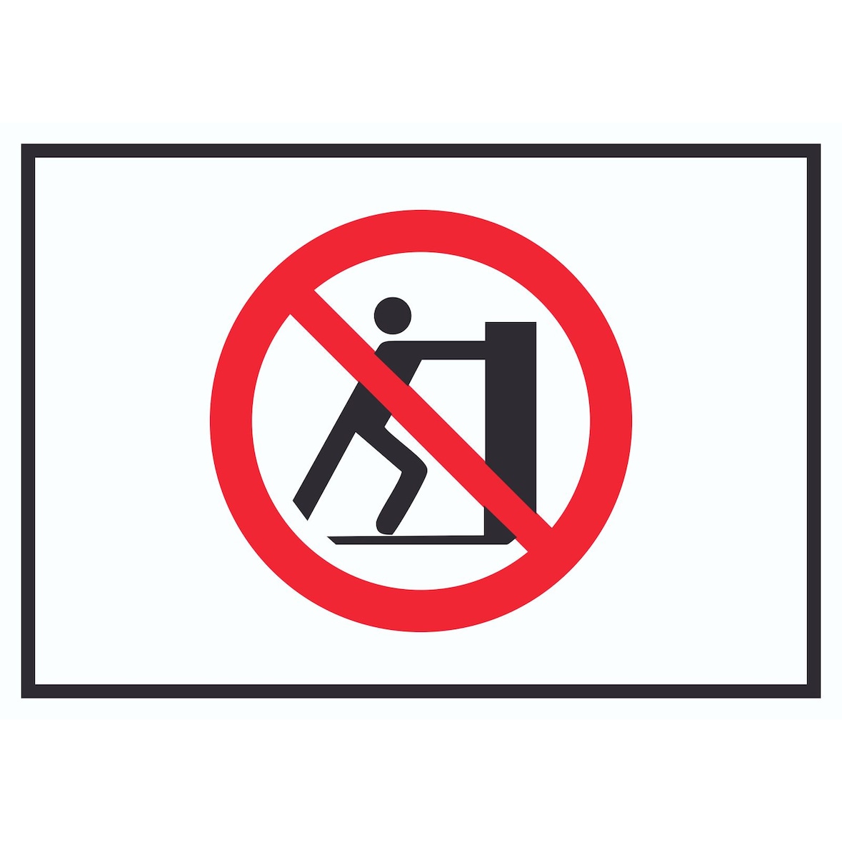 Nicht schieben Symbol Schild A4 (210x297mm)