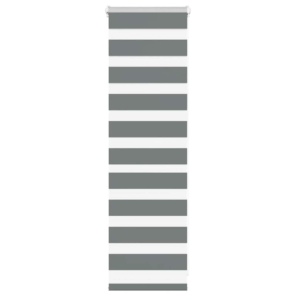 vidaXL Doppelrollo Dunkelgrau 40x100 cm Stoffbreite 35,9 cm Polyester