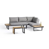 thumbnail of Salon de jardin 4 places en bois d'acacia et aluminium anthracite - TOKYO