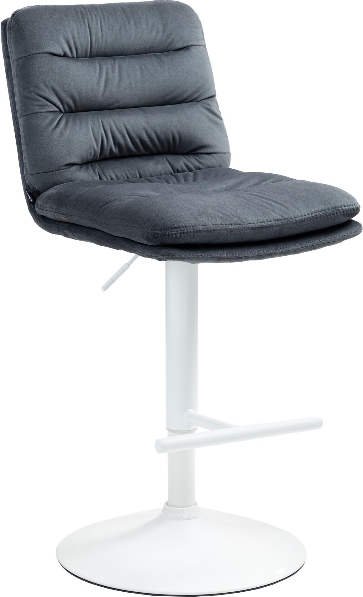 CHEFGASTRO Barhocker SEGOVIA Samt Weiß HxBxT 94x42x56cm Samt Dunkelgrau Barstuhl