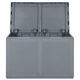 thumbnail of Helloshop26 - Caixa de armazenamento para jardim rattan PP 180 litros cinza 02_0013090