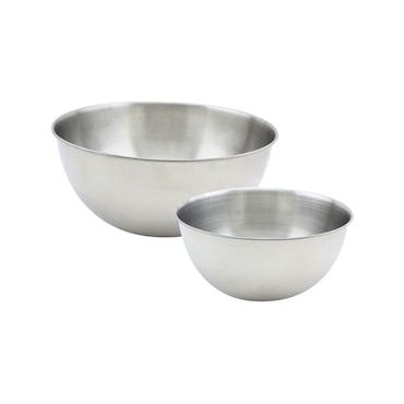 Set de 2 bols à mixer en inox 20,5 et 25 cm Fackelmann Basic