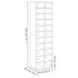 thumbnail of Mueble zapatero de madera blanco 54x34x183 cm
