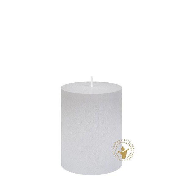Boutique Stumpenkerze durchgefärbt Hell-Grau Ø 80 x 200 mm, 1 Stück, Premium Kerzen von Jaspers Kerzen