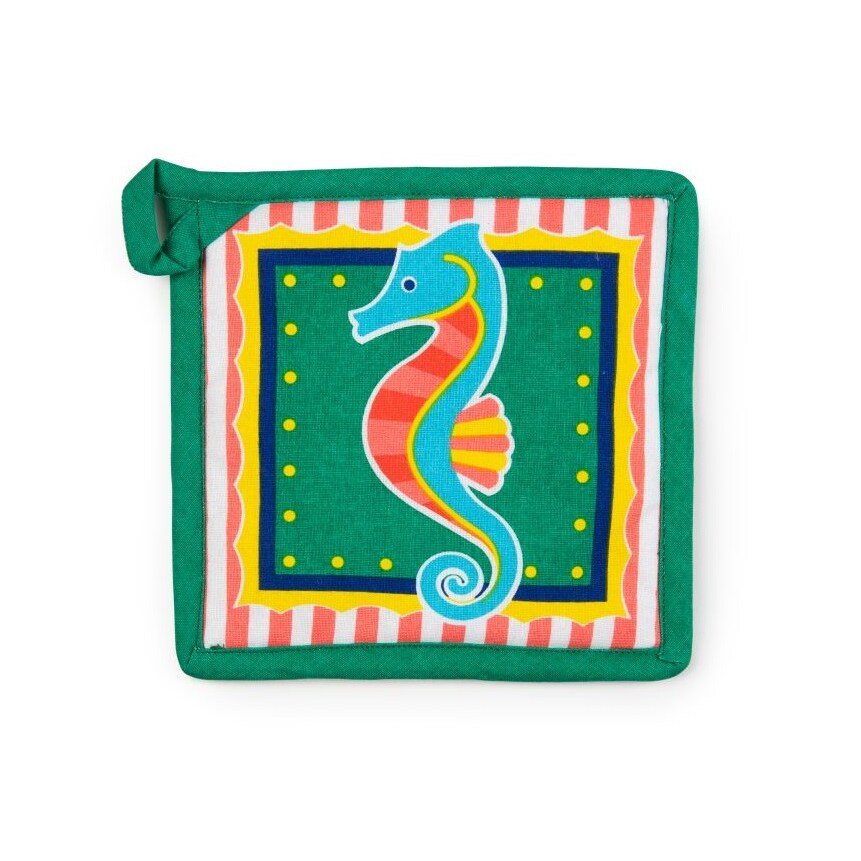 Excelsa Topflappen Corfù Baumwolle 20x20 cm Mehrfarbig