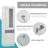 thumbnail of Merax Vitrine mit 16 Farben LED Beleuchtung Vitrinenschrank Standvitrine Stauraumvitrine Schrank Wohnzimmerschran Weiß