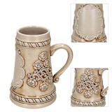 thumbnail of 2er Set Ruhpolding-Krug mit Schild 0,5 Liter beige-braun Keramik