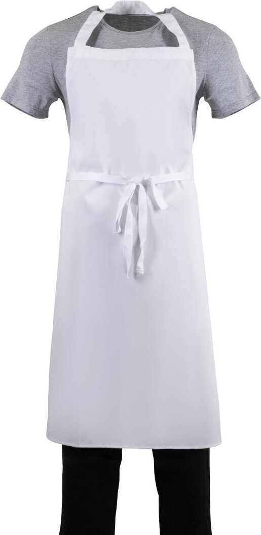 Delantal de camarero con cuello de pico Whites negro