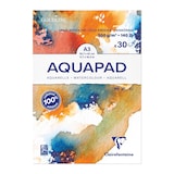 thumbnail of Clairefontaine 3x Aquarellblock Goldline Aquapad A3 geleimt, 30 Blatt weiß 300g, mittlere Körnung - 975722C