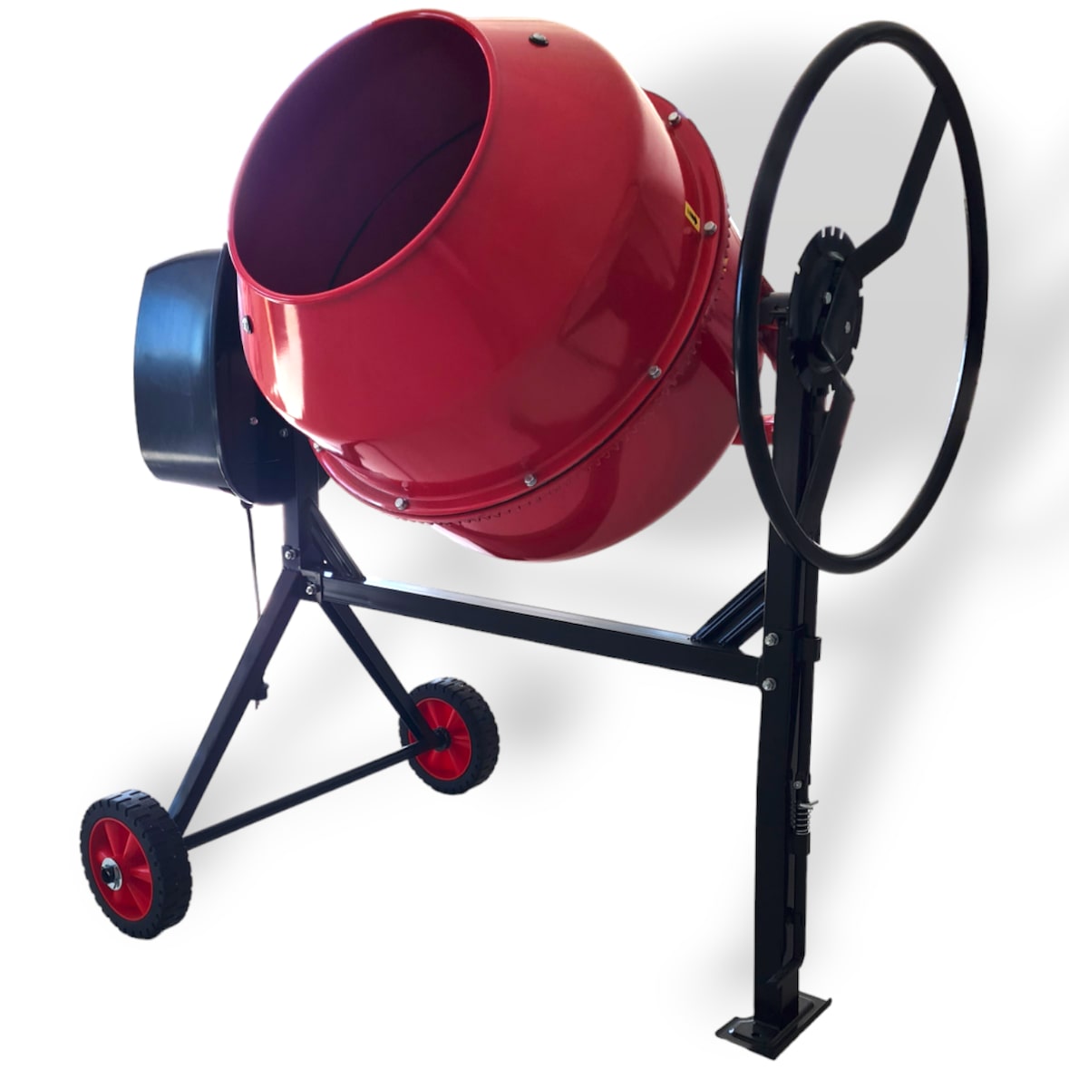 Betoniera elettrica Laterale Monofase 180 litri 800W in acciaio e ghisa