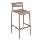 thumbnail of Set van 4 beige kunststof terrasstoelen