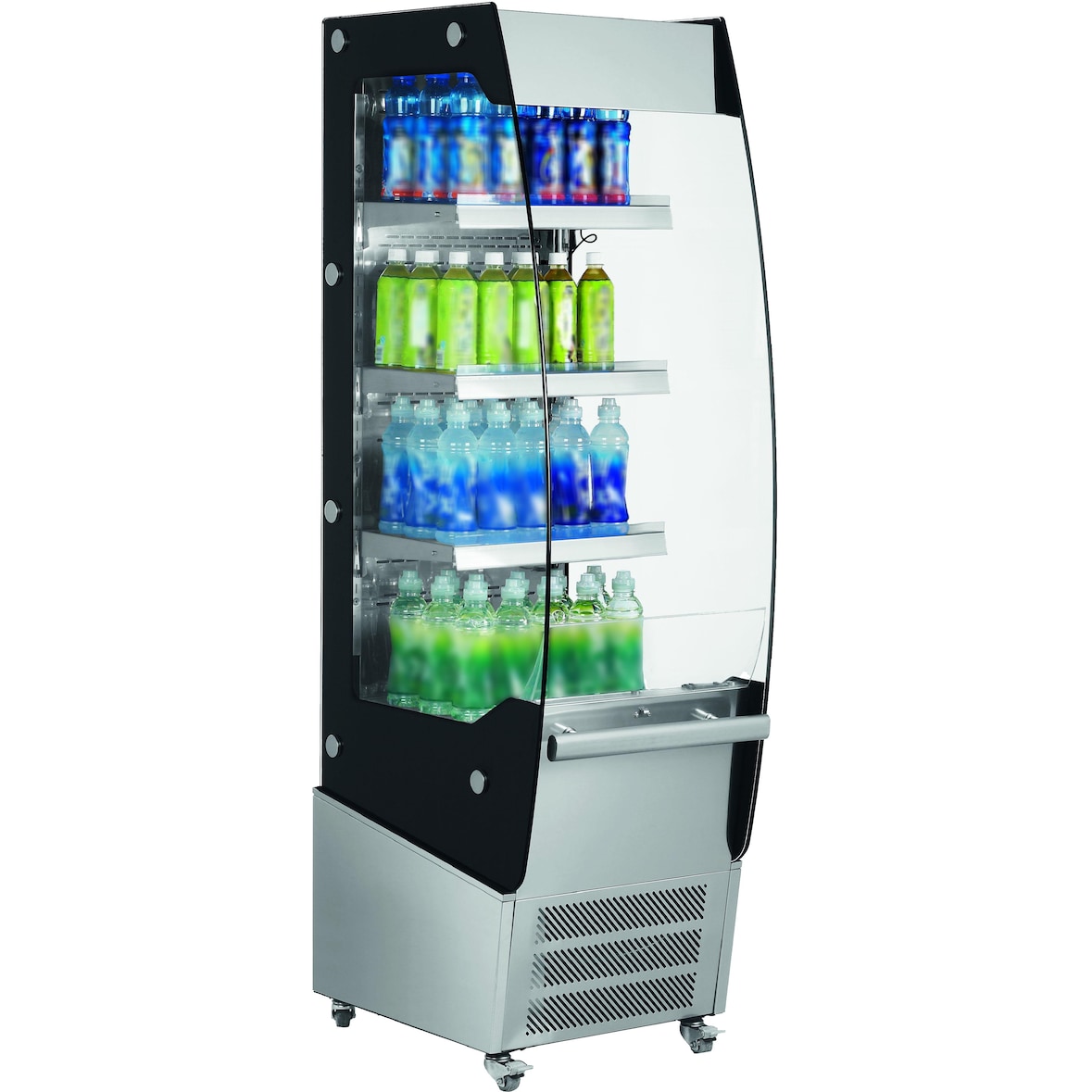 L2G - SIMON - vitrine refrigeree libre-service, 220l, +2°c/+10°  3 tablettes reglables avec eclairage led au-dessus