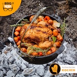 thumbnail of BBQ-Nerd® Dutch Oven "Starter" 3,1L mit Füßen | bereits eingebrannt | Gusseisen Feuertopf, Bräter mit Deckel inkl. Deckelheber