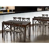 thumbnail of METRO PROFESSIONAL Mesa de restaurante Aldea, madera de abedul, 80 x 120 cm, marrón