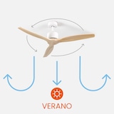 thumbnail of Ventilatore da Soffitto Nebraska a 3 Pale e 6 Velocità 55w Bianco Dayron
