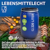 thumbnail of plasteo® 220 Liter Weithalsfass mit Deckel und Spannring, Lebensmittelecht, BPA-Frei, Futtertonne Kunststofffass Deckelfass Regentonne Sauerkrautfass