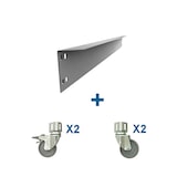 thumbnail of Larguero gris 900 mm + 4 ruedas (2 con freno y 2 sin freno) para mesa de trabajo Simonrack 120 kg en total.