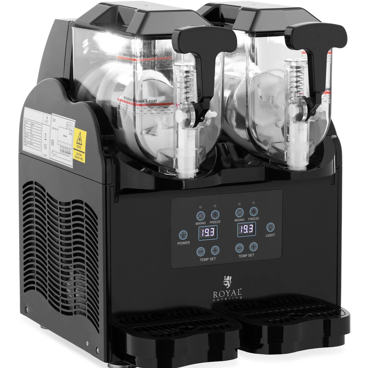 Royal Catering - slushmachine - 2 x 3 l - digitaal bedieningspaneel -
