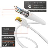 thumbnail of Primewire Ultra Slim Patchkabel Cat 7 - LAN Ethernet Gigabit Kabel - 10000 Mbit - U/FTP PIMF Schirmung - Netzwerkkabel - 20m
