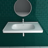 thumbnail of Alpenberger Keramik Hänge Waschbecken | Handwaschbecken zur Wandmontage | Becken Nanobeschichtung 89 cm Badezimmer