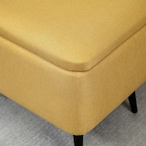 thumbnail of HOMCOM Banco de Armazenamento Estofado em Linho com Tampa Abatível e Pés de Aço Carga Máxima 150kg 102x40x39,5cm Amarelo