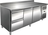 thumbnail of Edelstahl Kühltisch Kühltheke 2 Schubladen/ 2 Türen 231 L -2/+8°C Aufkantung
