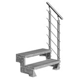 thumbnail of Dolle Außentreppe Gardentop 36-44cm Geschosshöhe mit Gitterrost 80cm breit mit Prova-Geländer